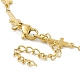 Bracelet à breloques en perles de plastique avec chaînes à maillons croisés STAS-E001-28G-3