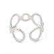 304 anillo de puño abierto circular de acero inoxidable para mujer RJEW-E063-25P-3