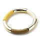 Acrylic Curved Tube Beaded Stretch Bracelet for Women BJEW-JB08438-05-1