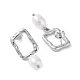Серьги-гвоздики из пластика и нержавеющей стали 304 EJEW-S227-03P-2