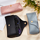 GORGECRAFT 3 Colors Portable Leather Glasses Case Hard Sunglasses Pouch with Button Closure 17x6.8x4.6cm Imitation Leather Travel Slip In Solid Color Eyeglasses Case Holder for Women Men AJEW-GF0006-61-6