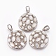 Natural White Shell Mother of Pearl Shell Pendants SHEL-P074-01-1