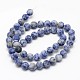 Brins de perles rondes en jaspe de tache bleue naturelle X-G-D679-8mm-2