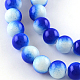 Chapelets de perles en verre peint au four bicolores X-DGLA-R050-8mm-31-1