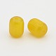 Dyed Natural Yellow Agate Barrel Beads for Buddha Jewelry G-J298-08B-1
