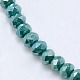 Electroplate Opaque Solid Color Crystal Glass Rondelle Beads Strands EGLA-F049A-11AB-3