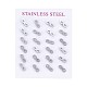 304 Stainless Steel Stud Earrings EJEW-F163-02P-1