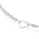 304 Stainless Steel Cable Chain Anklets AJEW-M026-10P-2
