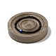 ウォールナット 木製バングル ブレスレット 指輪 ディスプレイ ホルダー トレイ  フラットラウンド  コーヒー  95x20mm  ブレスレットの溝: 41~77mm  リングトレイ BDIS-D002-01C-5