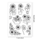 GLOBLELANDSunflower Potted Background Clear Stamps Spring Theme Transparent Stamps Flowers and Leaves Silicone Clear Stamp Seals for DIY Scrapbooking Art Journals Decorative Cards Making DIY-WH0167-57-0484-7
