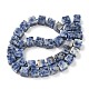 Натуральное синее пятно нитки из бисера яшмы G-D338-A02-3