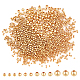 Nbeads 1000pcs 4 styles de perles d'espacement rondes en laiton KK-NB0003-34-1