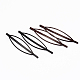 Horquillas para el cabello accesorios para el cabello de hierro de gunmetal liso caballo en forma de ojo apretones del salón de las mujeres OHAR-L001-23-3