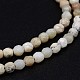 Faceted Round Natural White African Opal Beads Strands G-P115-01-1