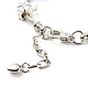 Cuore angelo fiori di trifoglio braccialetto europeo per ragazze adolescenti BJEW-JB06849-03-5