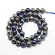 Electroplate Natural Labradorite Beads Strands G-L150-6mm-01-2