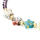 Bracelet extensible étoile et perles de verre à facettes pour femme adolescente BJEW-JB06932-5
