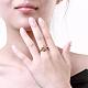 Graceful Brass Cubic Zirconia Flower Finger Rings for Women RJEW-BB04176-7A-5