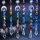 Sunnyclue 6 pièces 2 style galvanoplastie octogone perles de verre pendentif décorations HJEW-SC0001-32-4