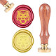 CRASPIRE Brass Wax Seal Stamp AJEW-CP0002-20-21-1