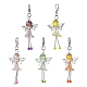 Подвесные украшения в виде ангела из стекла и акрила HJEW-JM03329-04-2
