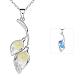 Zink-Legierung Lilienblume leuchtend noctilucent Halsketten NJEW-BB03215-C-1