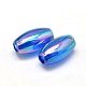 AB Color Plated Rice Electroplated Eco-Friendly Transparent Acrylic Beads PACR-I002-27-2