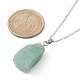 Colliers avec pendentif en forme de pépite d'aventurine verte naturelle NJEW-JN04507-03-3