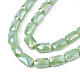 Electroplate Opaque Solid Color Glass Beads Strands EGLA-N002-25-A03-3