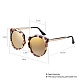 Mode lentille ronde femmes lunettes de soleil SG-BB14391-3-4