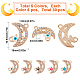 Sunnyclue 30 Stück 5 Farben Mondlegierung Emaille Verbindungsanhänger ENAM-SC0004-23-2