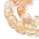 Naturelles quartz jaune brins de perles G-K323-07-4