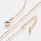 Long-Lasting Plated Brass Chain Necklaces NJEW-K112-12G-NF-1