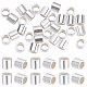 Beebeecraft 50Pcs/Box Crimp Tube Beads 925 Sterling Silver Crimping Tube Spacers 2mm Cord End Caps Loose Stopper Beads for Earring Necklace STER-BBC0001-28-1