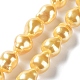 Electroplated Shell Pearl Beads Strands BSHE-G035-01B-06-1