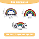 HOBBIESAY 6Pcs 3 Styles Rainbow Theme Computerized Cloth Patches Exquisite Embroidery Detailed Sewing Iron on Crafts Appliques Decorations Costume Accessories for Garment DIY Accessories DIY-HY0001-47-2
