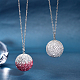 CHGCRAFT DIY Rhinestone Ball Beads Charm Necklace Making Kit DIY-CA0003-58-4