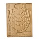 竹ビーズデザインボード  DIY ビーズジュエリーネックレスメイキングトレイ  長方形  バリーウッド  38x29x1.05cm TOOL-K013-01-1
