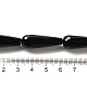 Brins de perles d'onyx noir G-E039-FD1-30x10mm-2