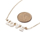 Ожерелье с кулоном из натуральной раковины и золотыми латунными цепочками на день матери NJEW-JN04151-03-5