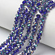 Electroplate Glass Beads Strands X-EGLA-A034-T6mm-J07-1