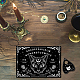 Creatcabin черная кошка деревянная доска для духов говорящие доски маятниковая доска деревянная с планшеткой лозоискательство комплект для гадания охота за духами метафизический декор послания вещи ведьмы для викки 11.8x8.3 дюйм DJEW-WH0324-020-6