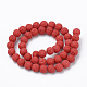 Synthetic Lava Rock Beads Strands G-S277-6mm-14-2