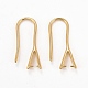 Rack Plating Eco-friendly Brass Earring Hooks X-KK-D075-14G-RS-1