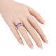 Real Platinum Plated Brass Cubic Zirconia Wide Band Rings RJEW-EE0001-035D-4