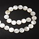 Natural Freshwater Shell Flat Round Bead Strands BSHE-M022-08-2