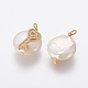 Colgantes naturales de perlas cultivadas de agua dulce PEAR-L027-13C-2