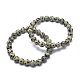 Natürliche dalmatinische Jaspis Perlen Stretch Armbänder BJEW-K212-A-014-1