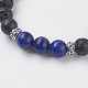 Natural Lava Rock Beads Stretch Bracelets BJEW-E326-12B-2