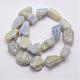 Calcédoine bleue naturelle chapelets de perles G-E381-03-3